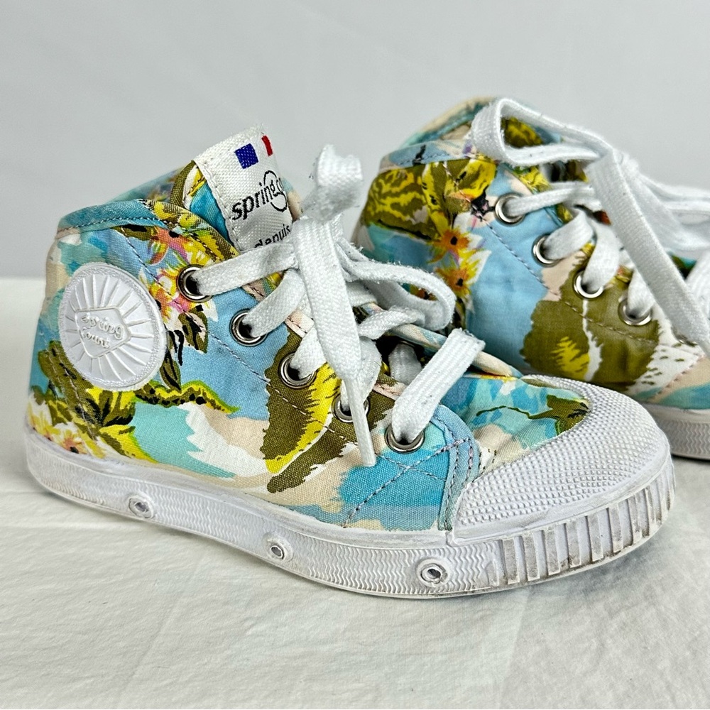 SPRING COURT high top tropical print girls sneakers - size 25 (US 8.5)